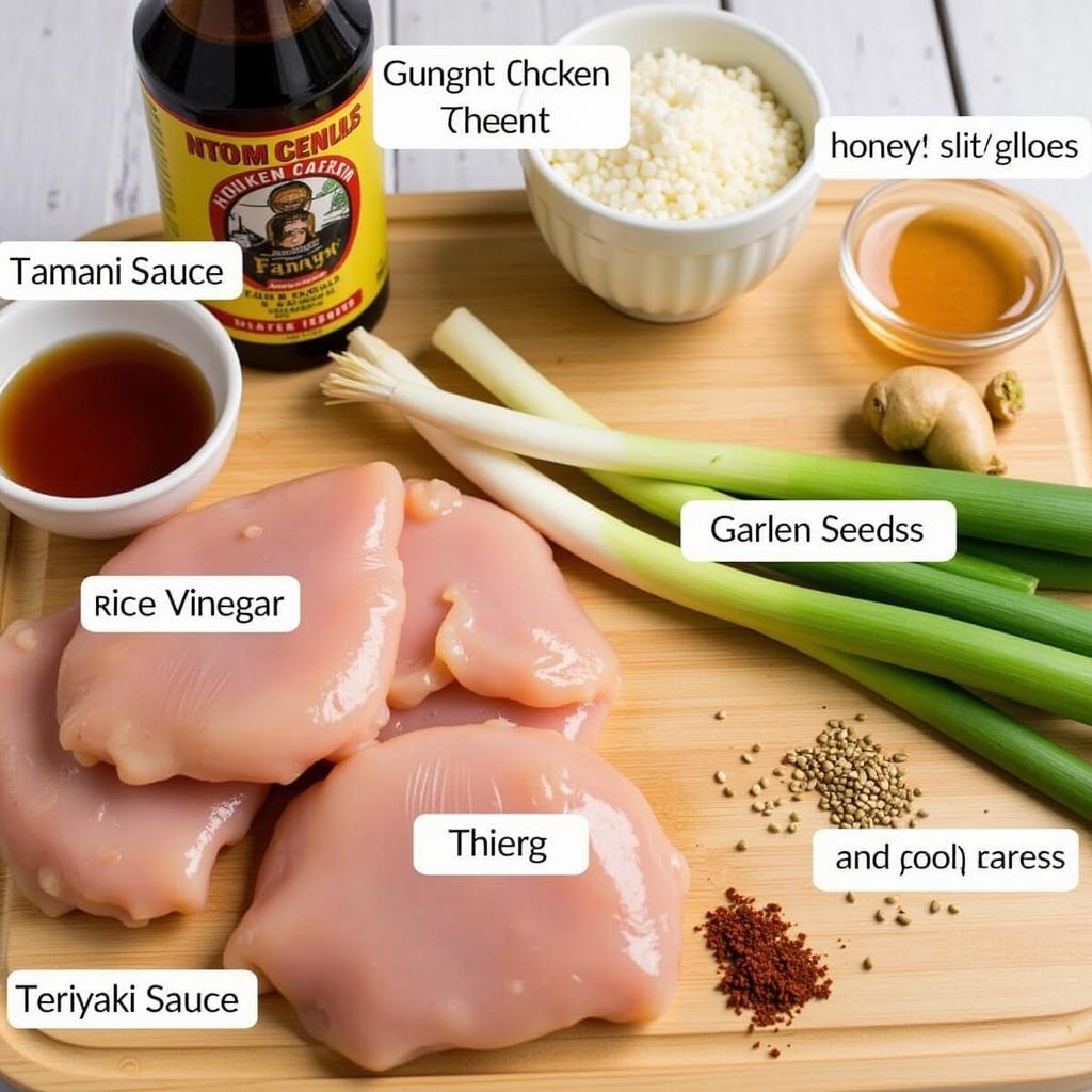 Ingredients for Gluten-Free Teriyaki Chicken