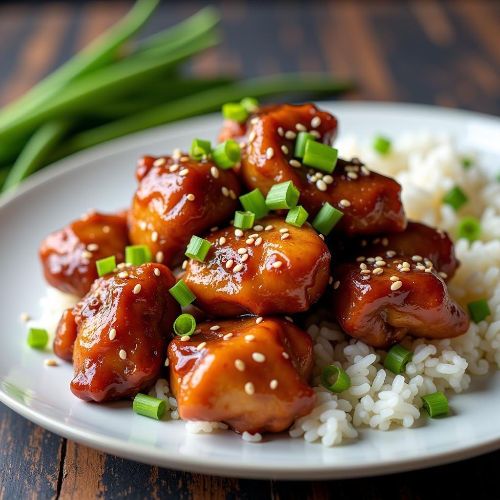 A Platter of Gluten-Free Teriyaki Chicken