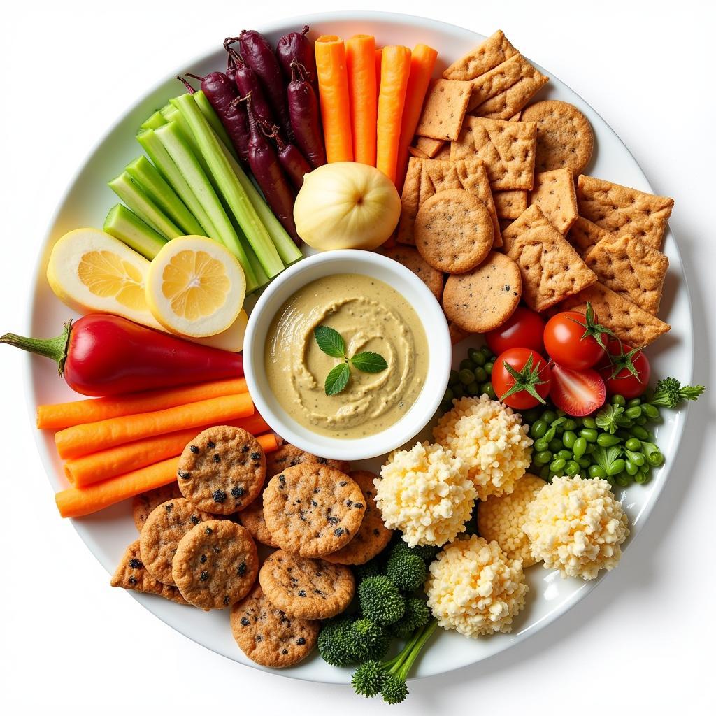 Colorful Gluten-Free Vegan Appetizer Platter