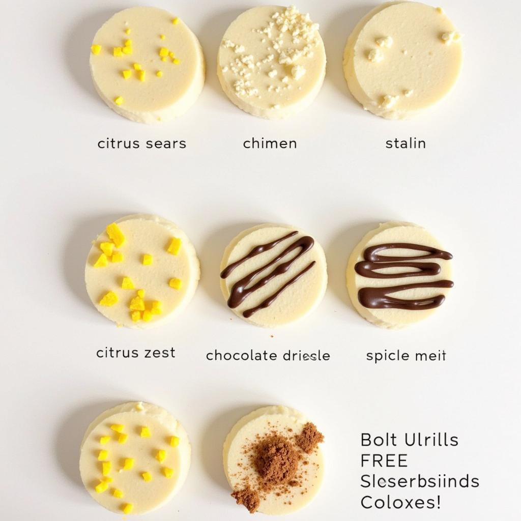 Variations of gluten-free whipped shortbread cookies