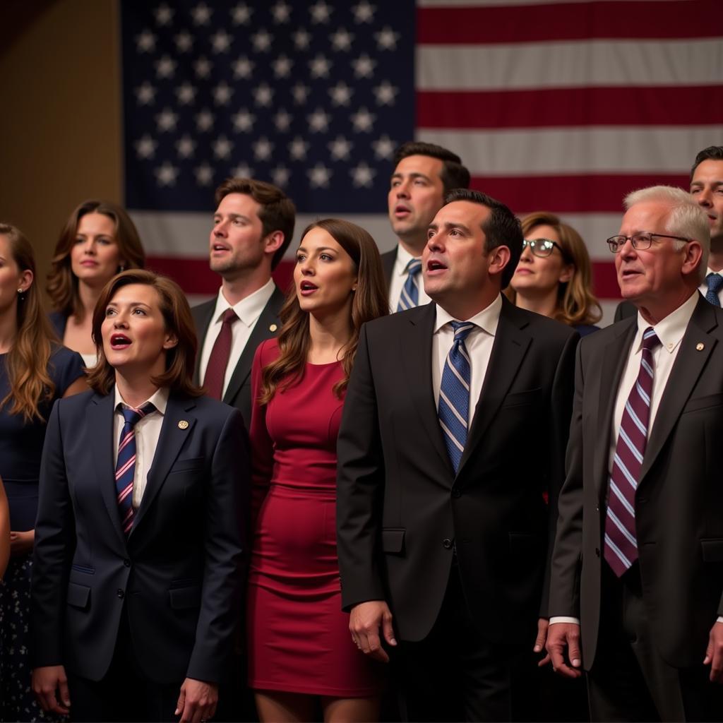 God Bless America Performance by a Choir