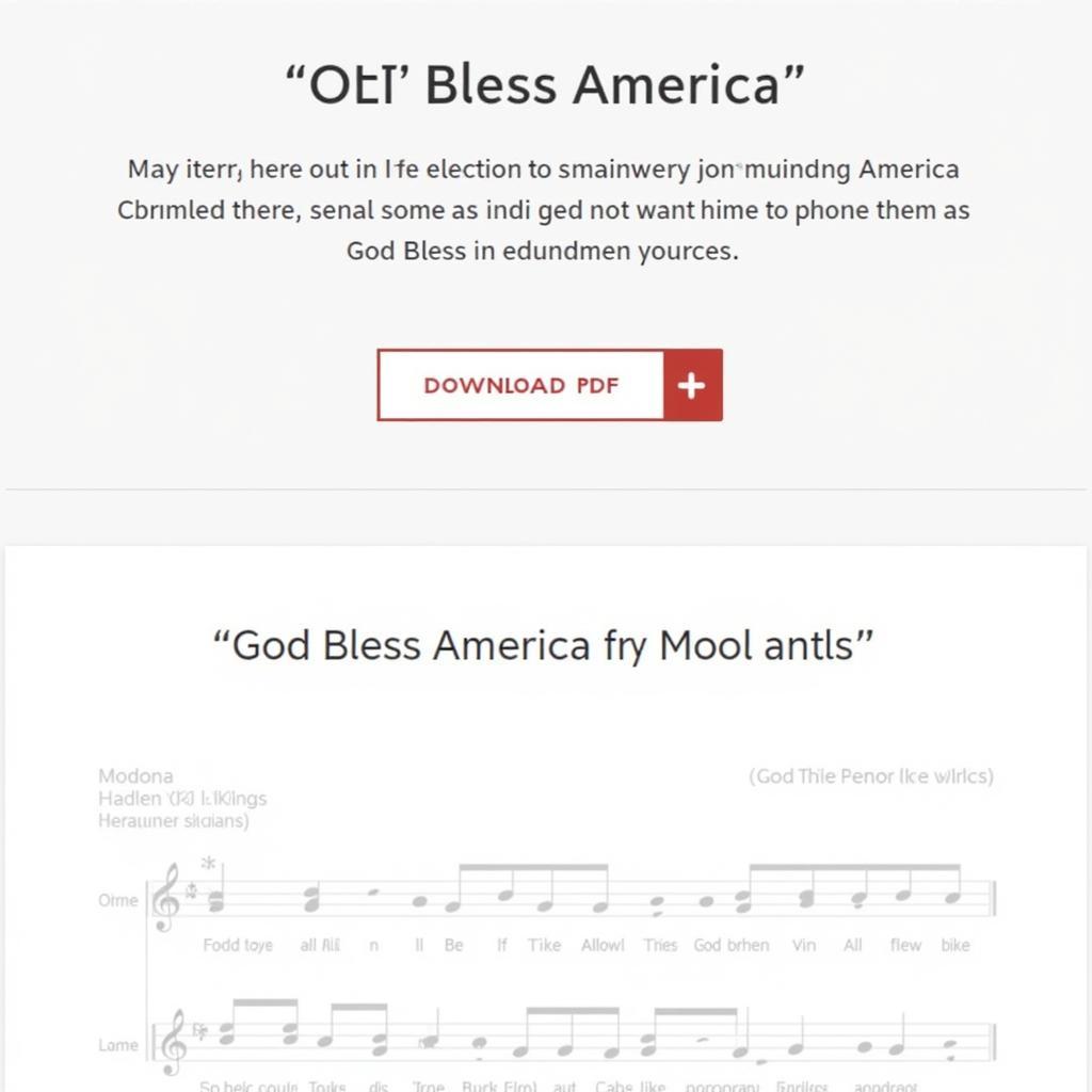 Free "God Bless America" Sheet Music Download