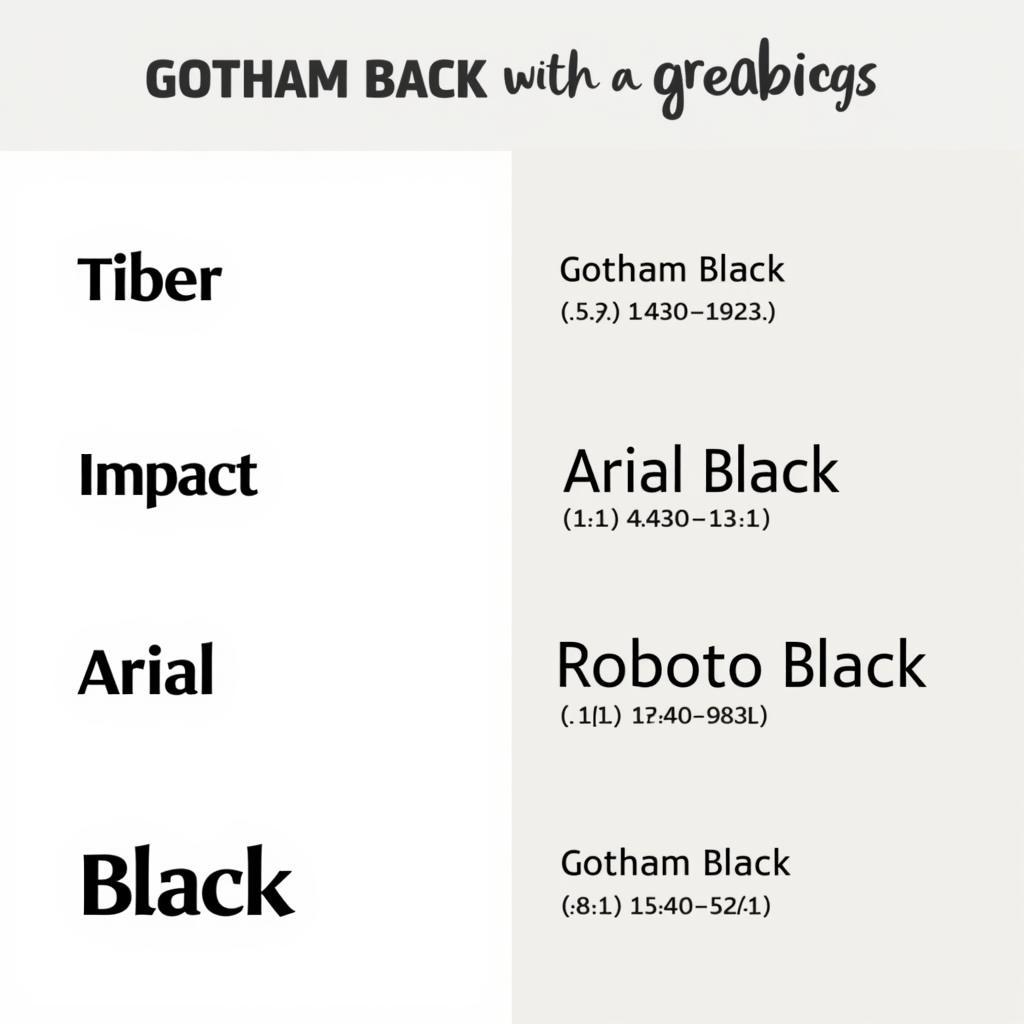 Gotham Black Font Alternatives