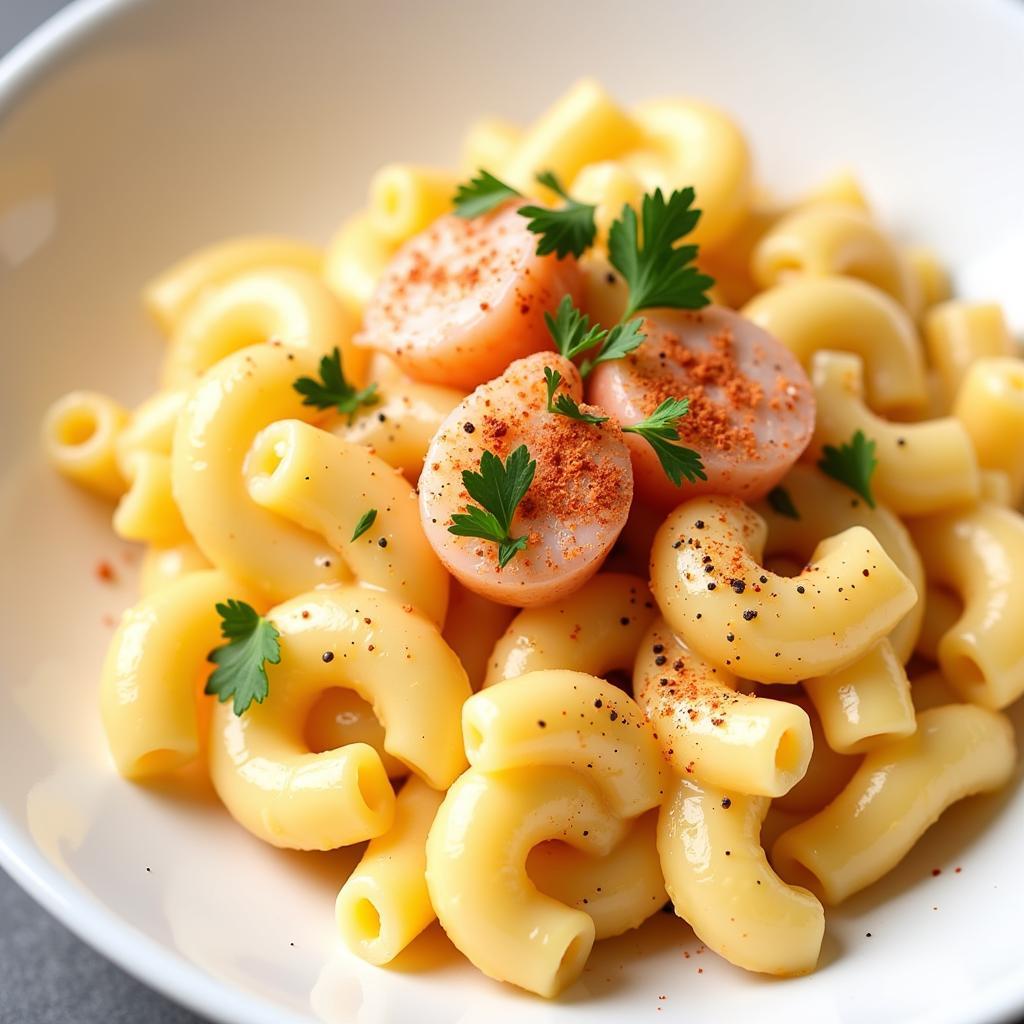 Gourmet Garnished Gluten-Free Lobster Mac and Cheese