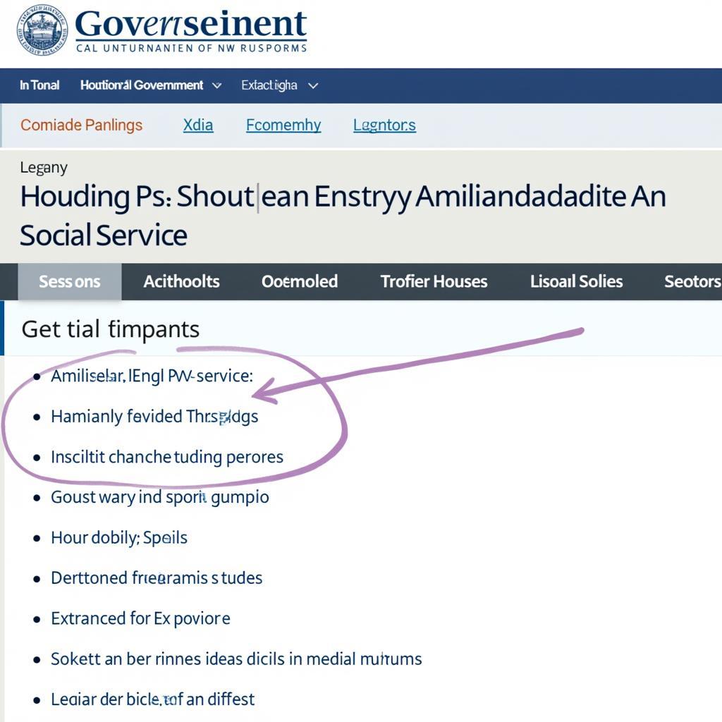 Government Assistance Website