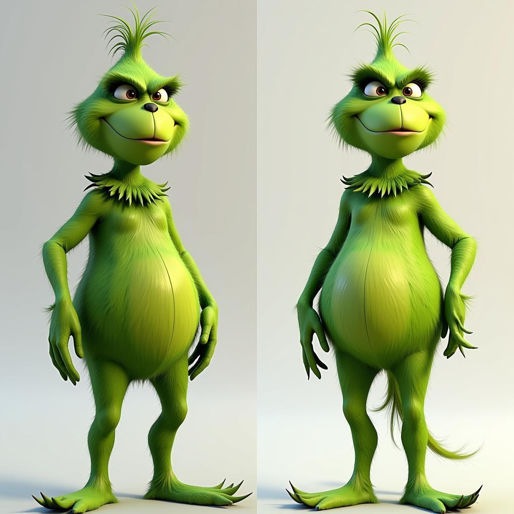 Comparing Grinch 3D Models