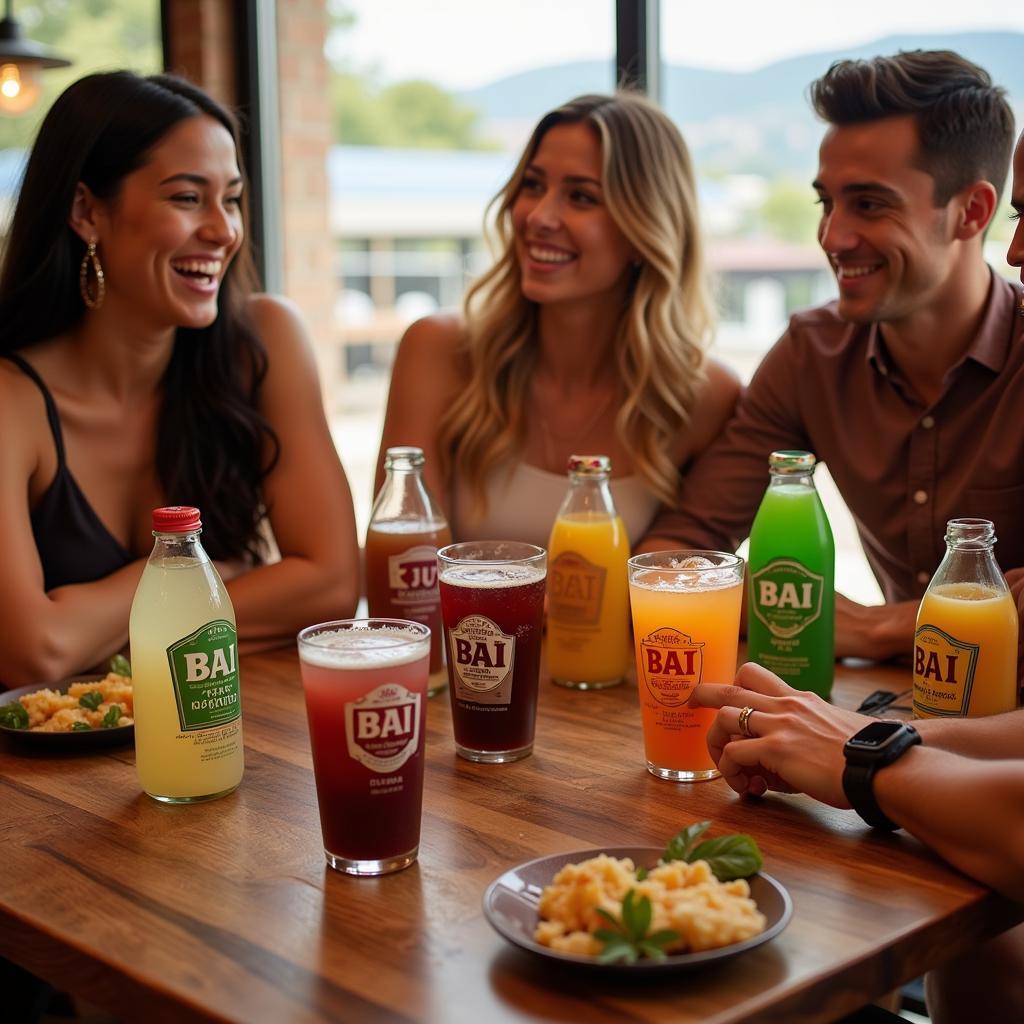 Friends Enjoying Bai Drinks Together