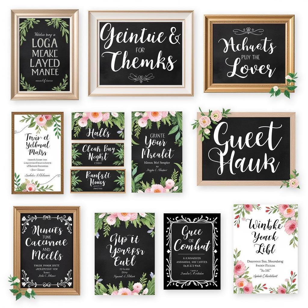 Variety of Guest Book Sign Templates