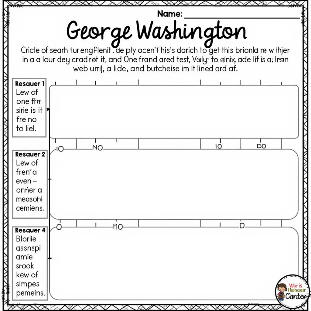 George Washington Timeline Worksheet