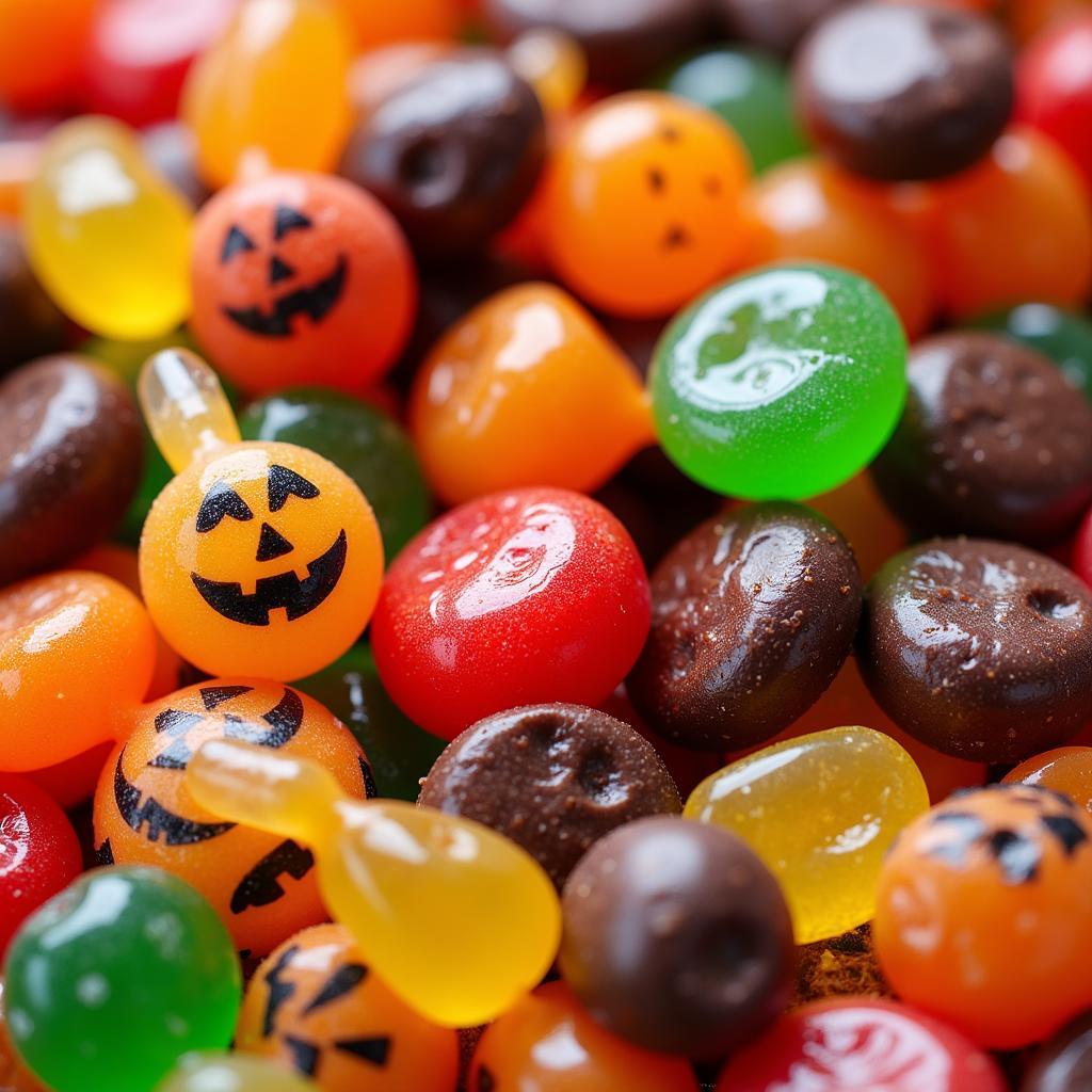 Colorful Assortment of Peanut-Free Halloween Candy