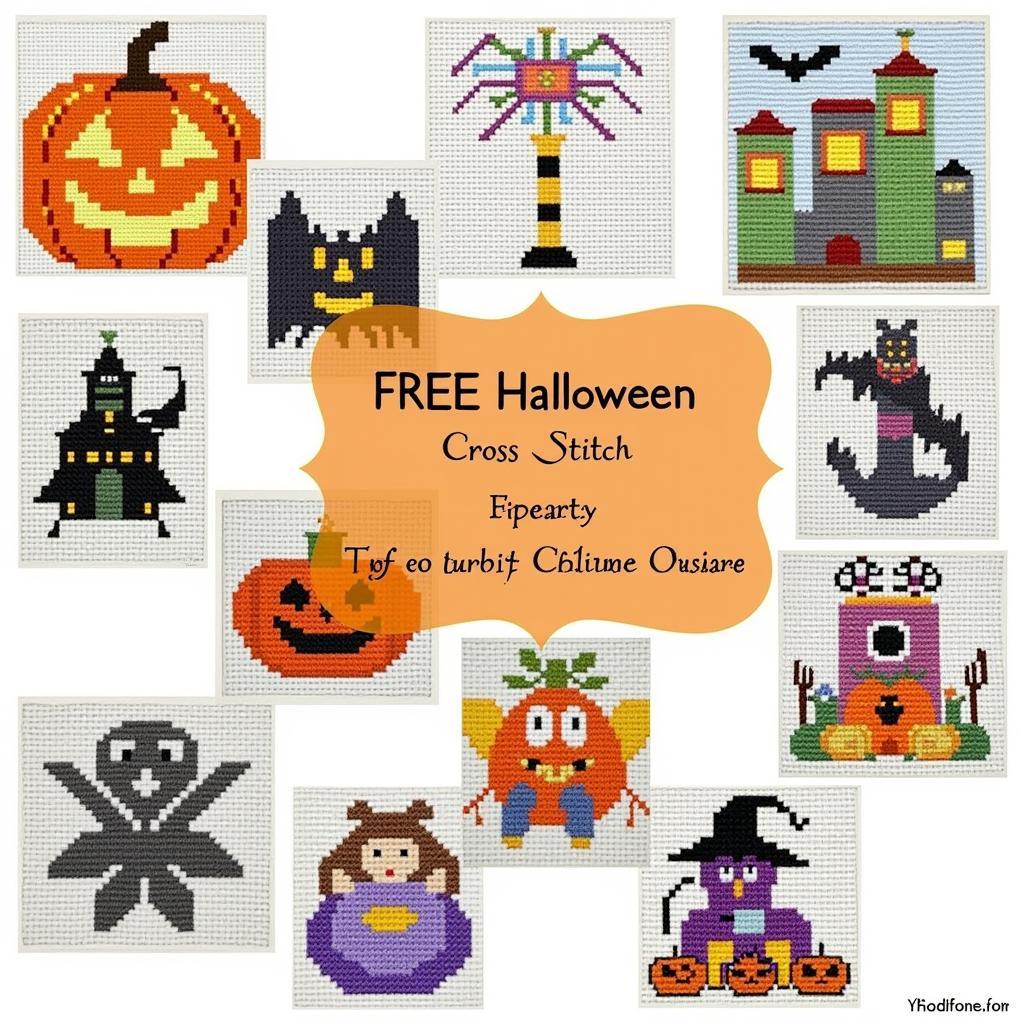 variety of halloween cross stitch patterns