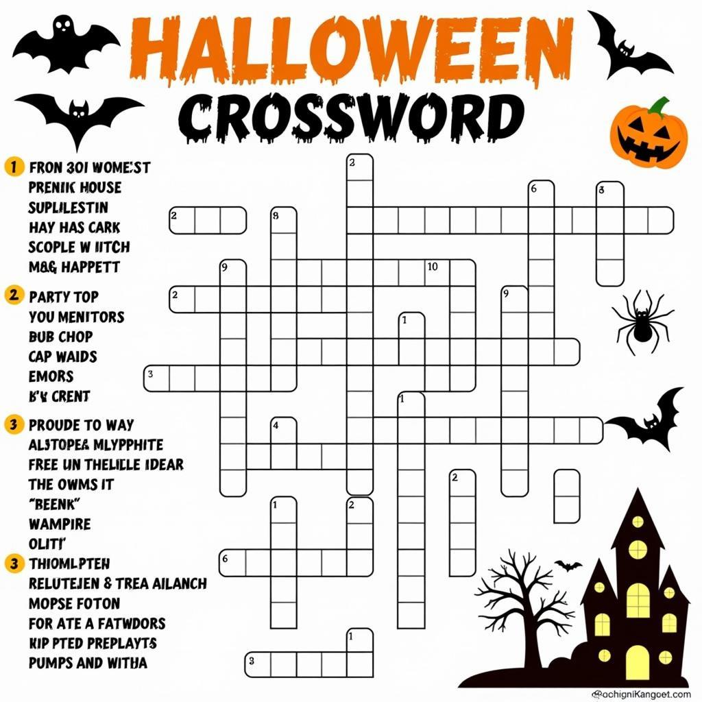 Printable Halloween Crossword Puzzle