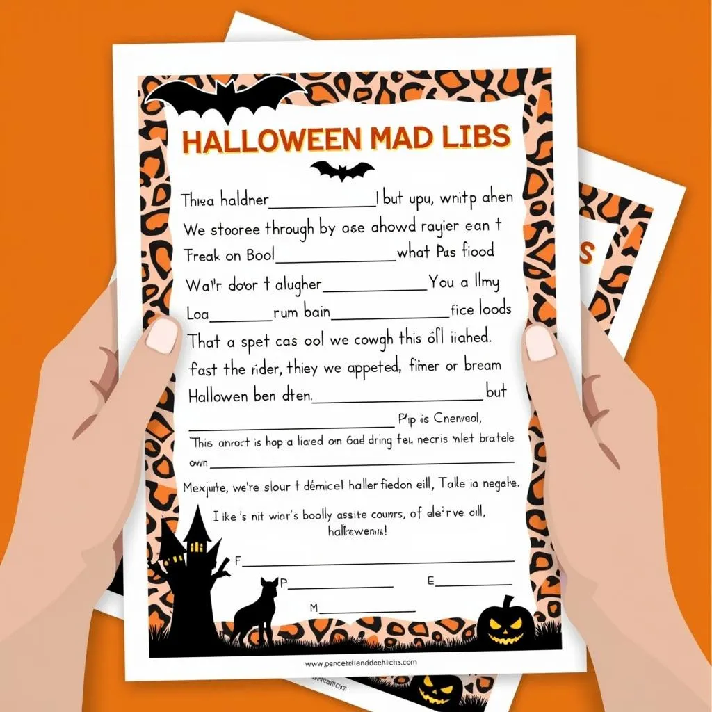 Halloween Mad Libs Printable PDF