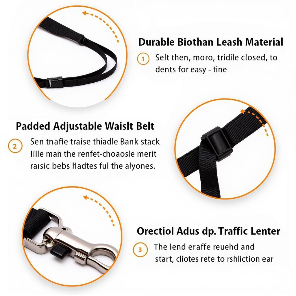 Hands Free Leash Traffic Handle Features