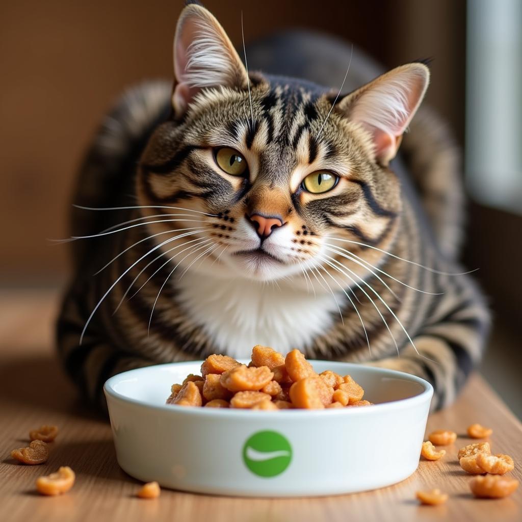 Happy Cat Eating Organics