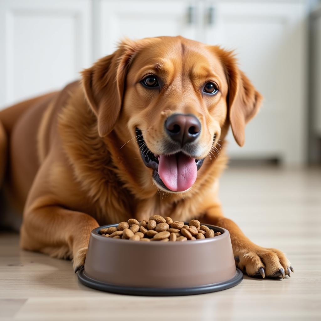 Happy Dog Enjoying Grain Free Food