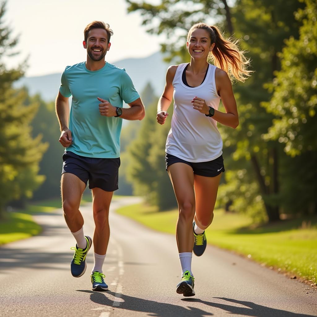 Runner smiling while wearing blister-free running socks