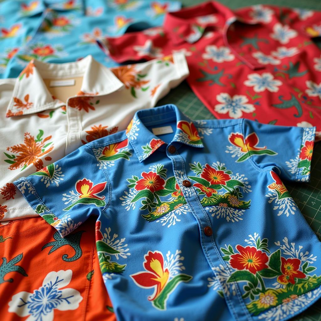 Hawaiian Shirt Quilt Close-up