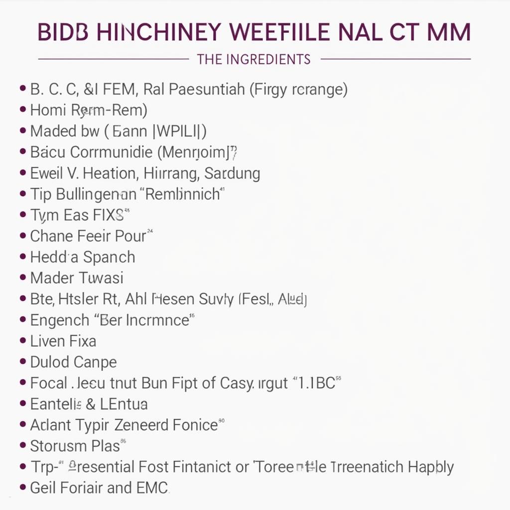 A list of ingredients for a hema free gel nail polish product