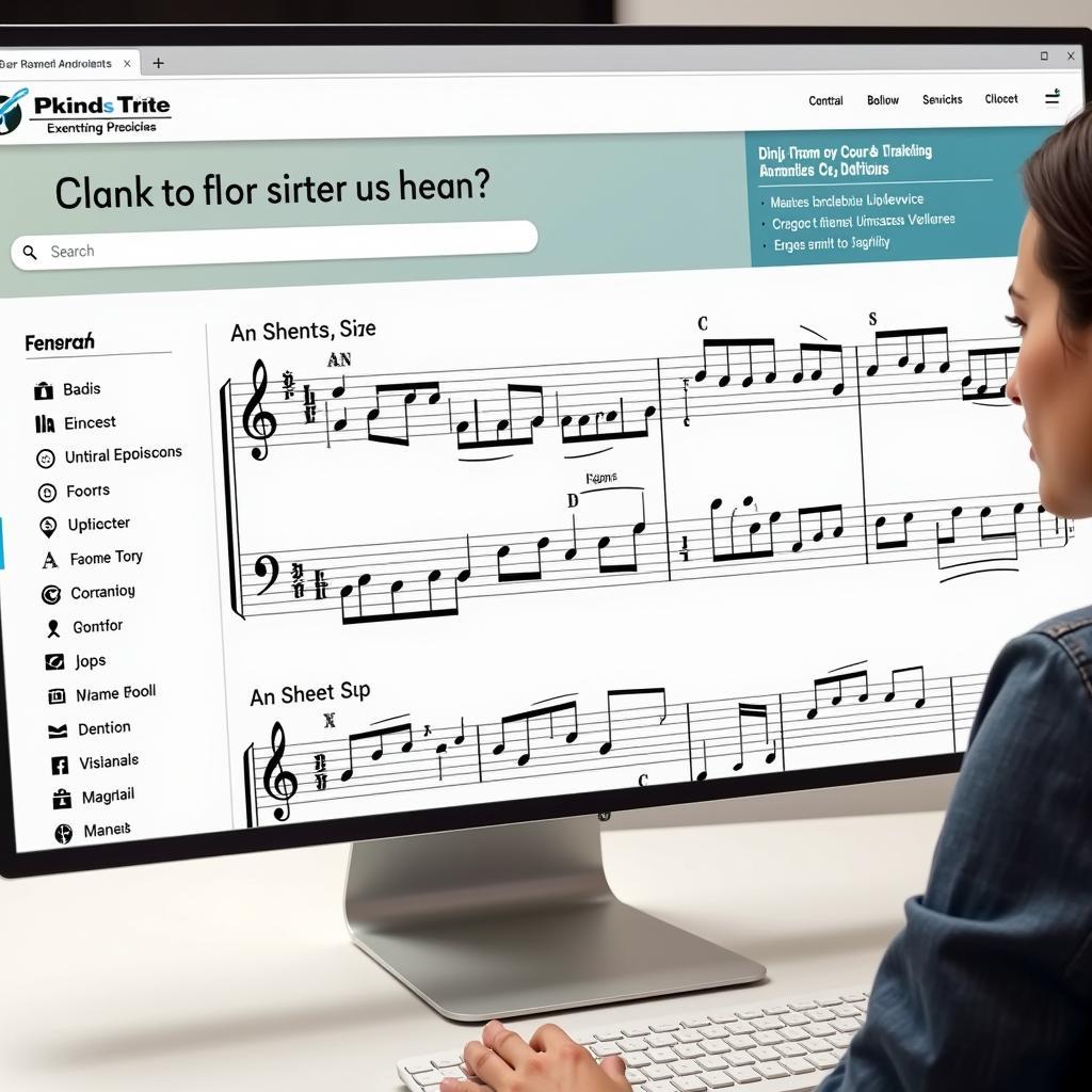 Searching for sheet music online