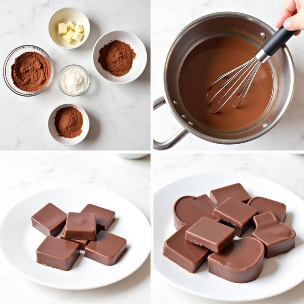 Making dairy-free sugar-free chocolate at home.