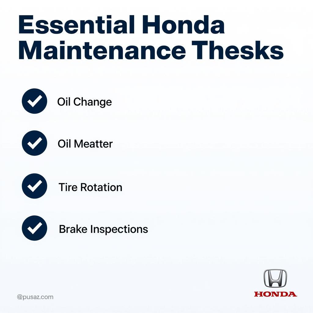 Honda Maintenance Checklist