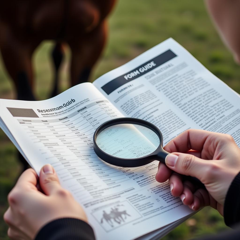 Studying the Horse Racing Form Guide