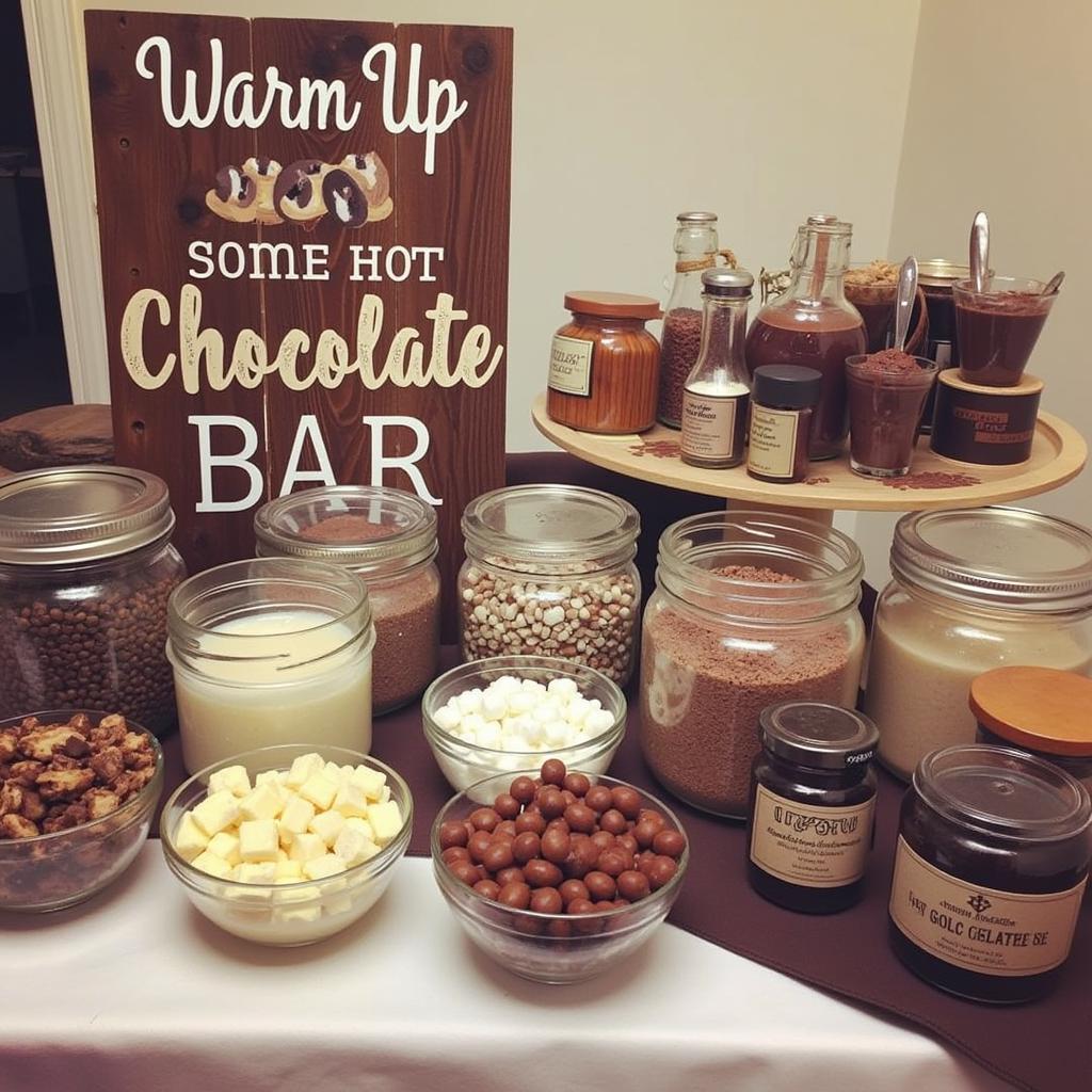 Hot Chocolate Bar Setup