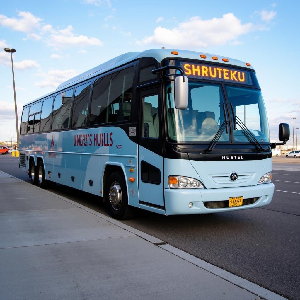 Hotel shuttle bus at the airport