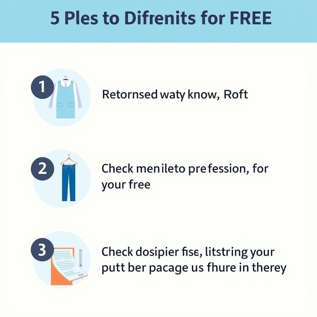 Steps to returning clothes for free