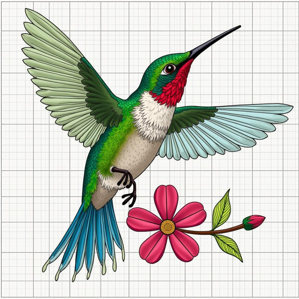 free hummingbird paper piecing pattern