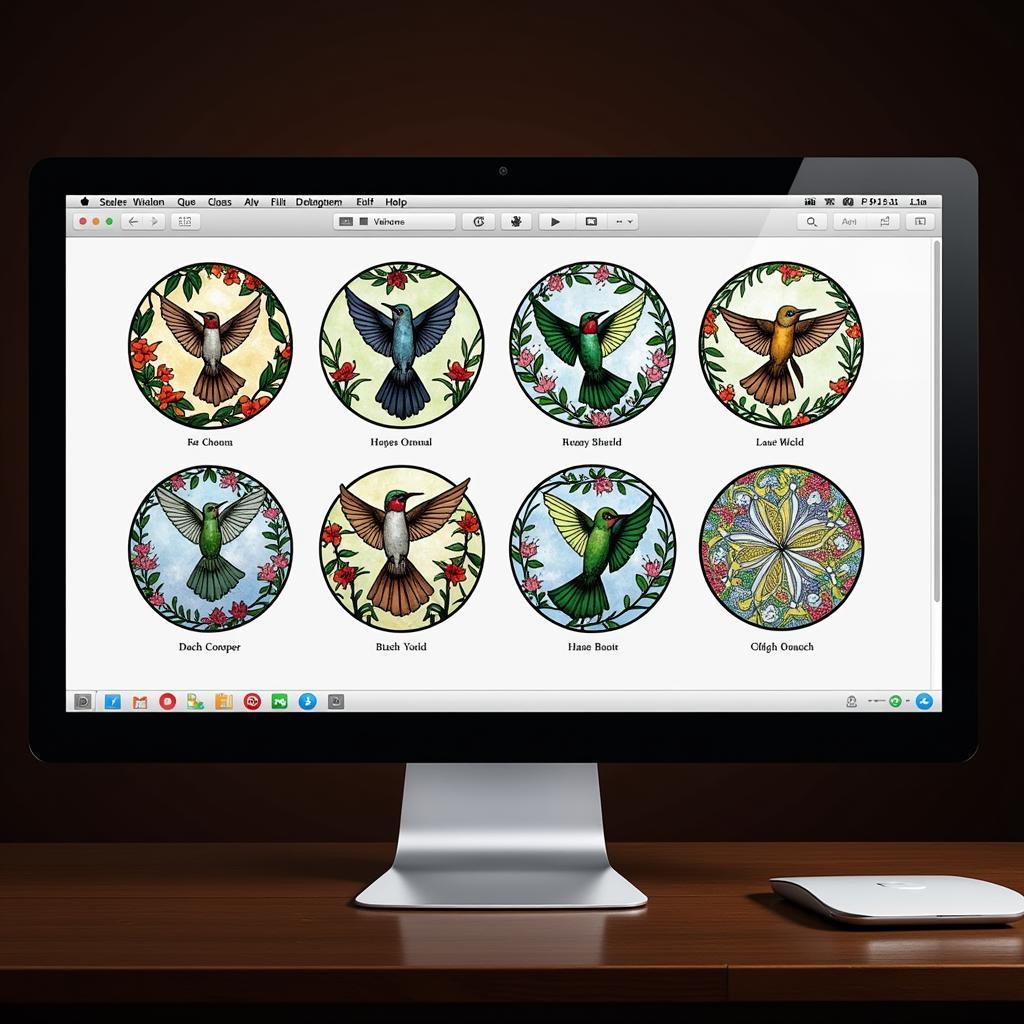 Hummingbird Stained Glass Pattern Options