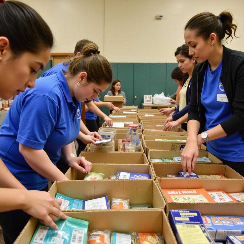 Hunger Free 303 Volunteers Packing Food Boxes