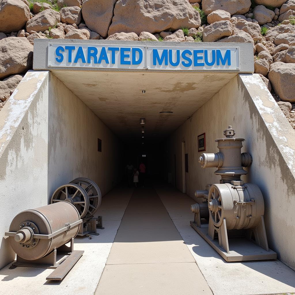 Entrance to the Strataca salt museum in Hutchinson, Kansas