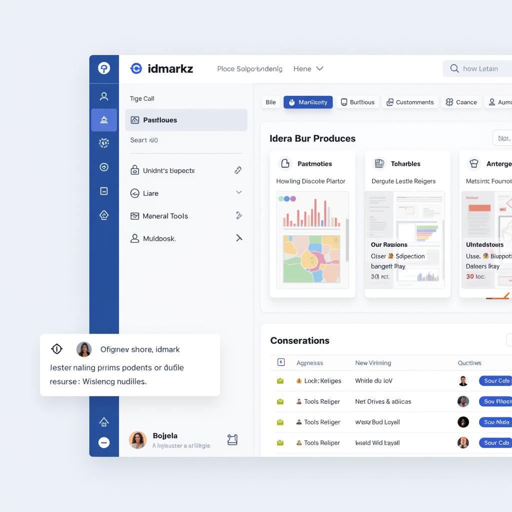 Idmarkz User Interface