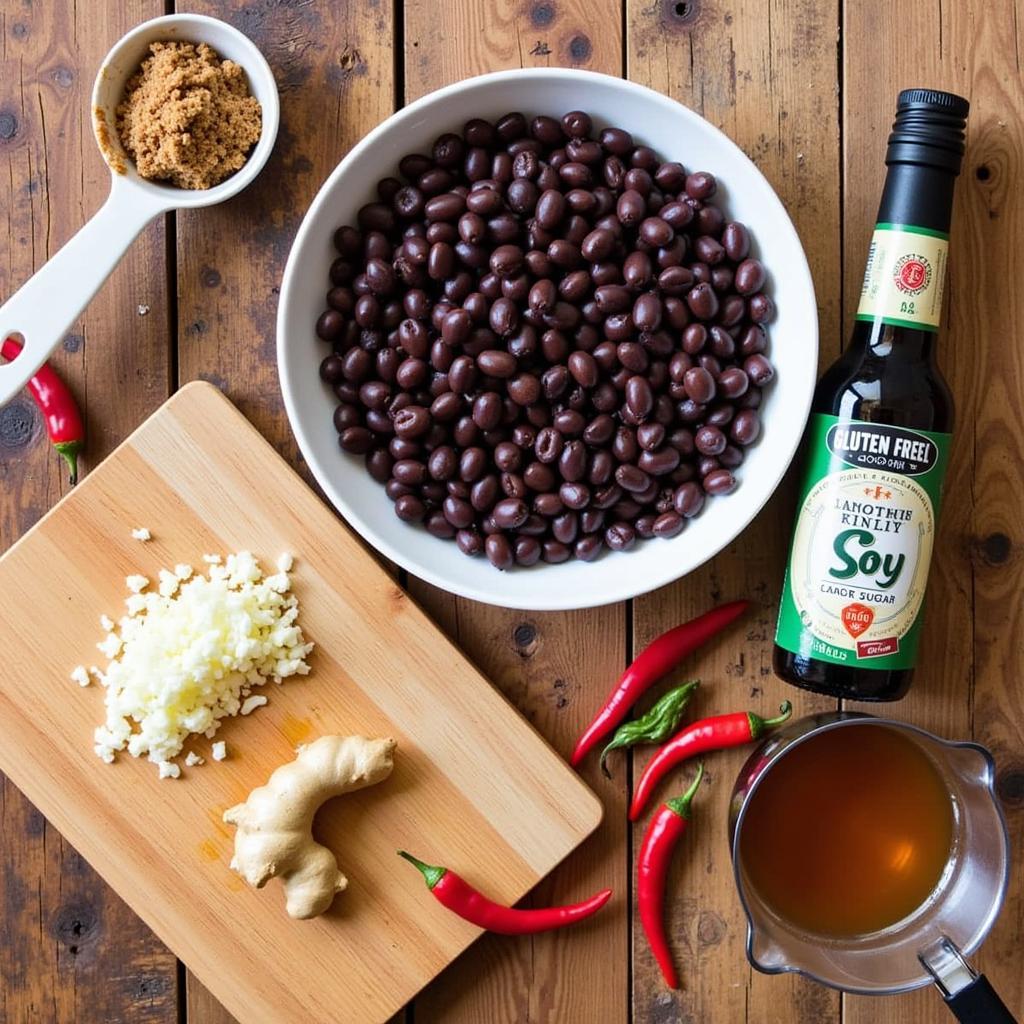 Ingredients for Gluten-Free Black Bean Sauce