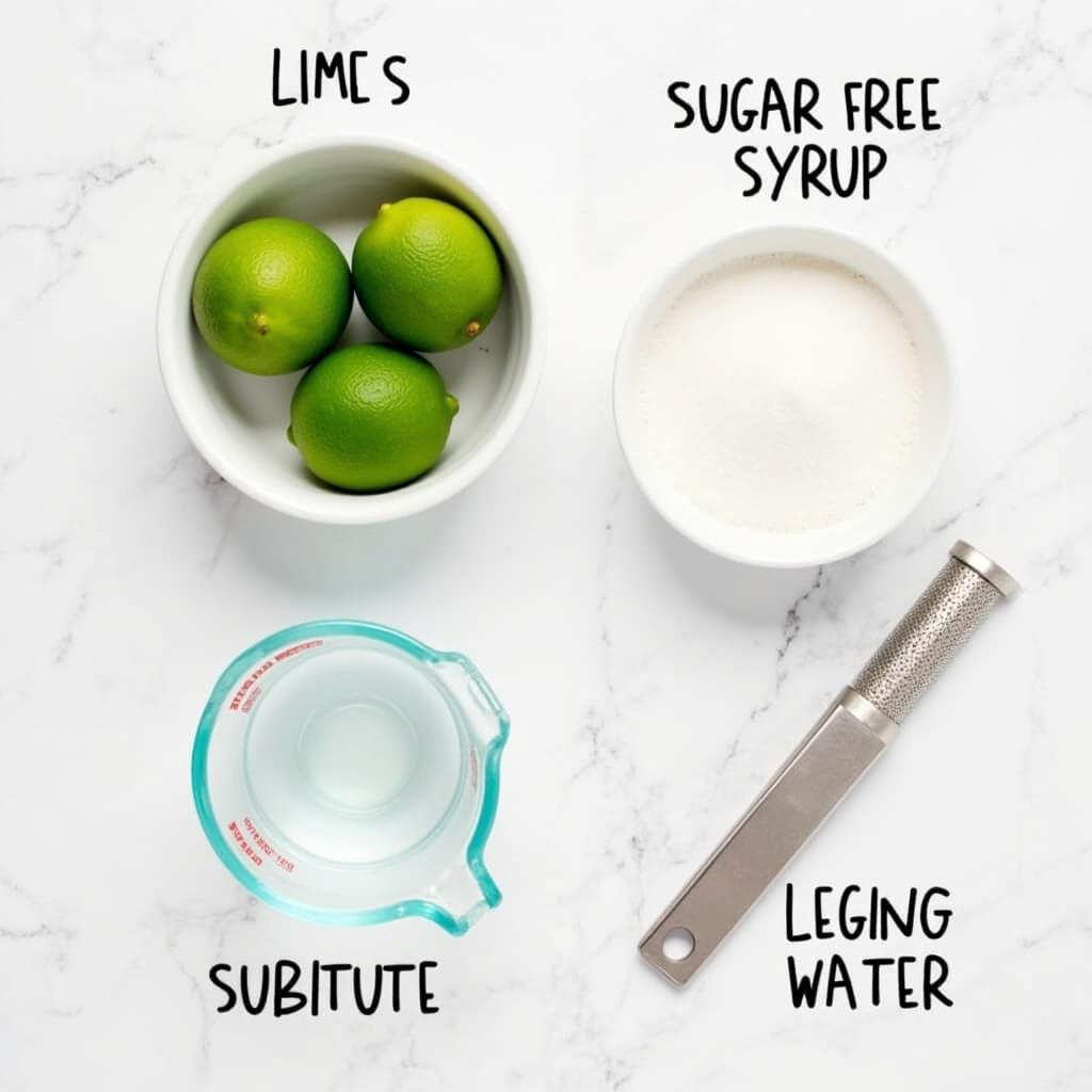 Ingredients for Lime Sugar Free Syrup