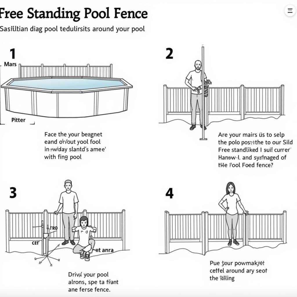  Installing a free-standing pool fence around a pool