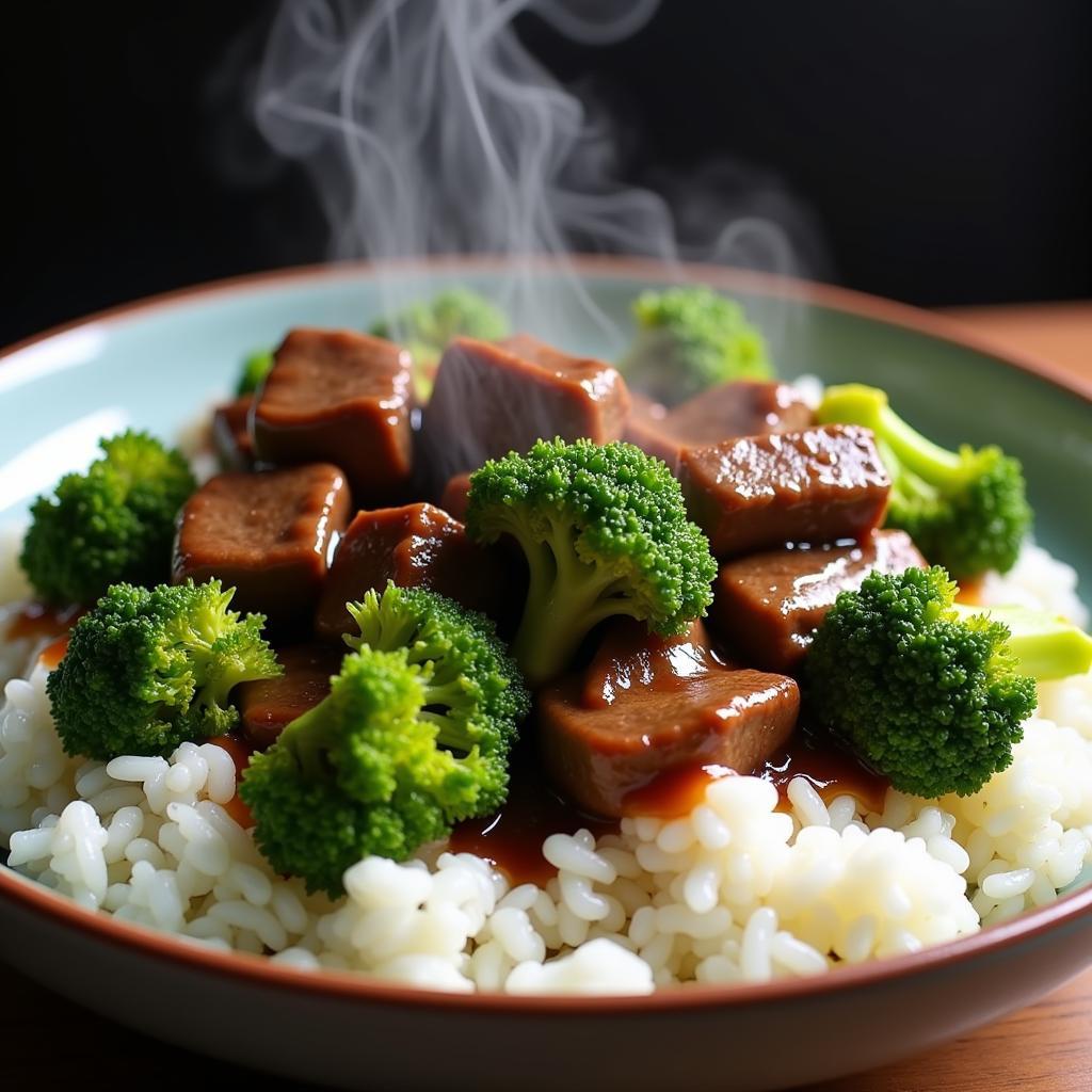 Savory Instant Pot Beef and Broccoli with Steamed Rice