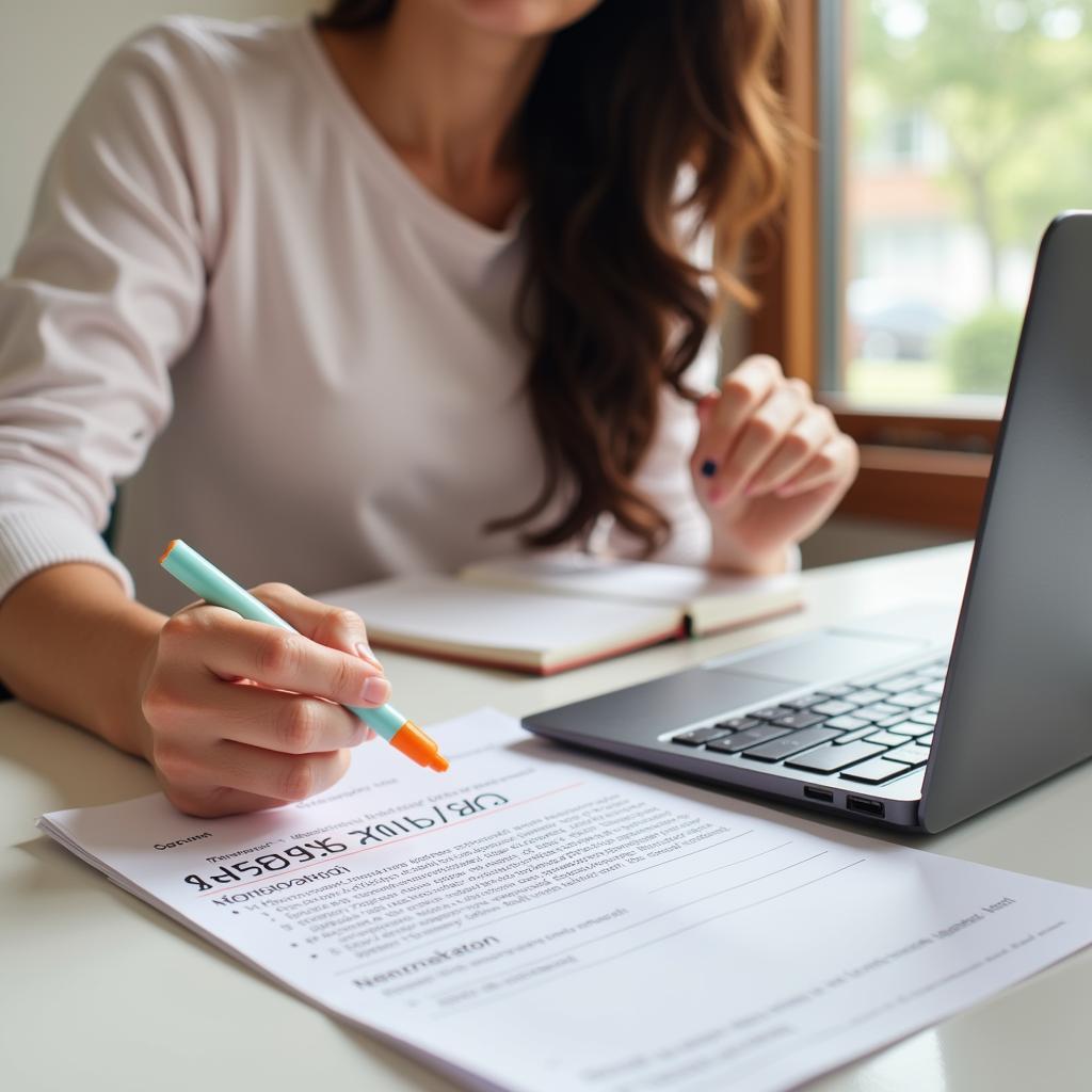 Woman reviewing insurance documents for breast pump coverage