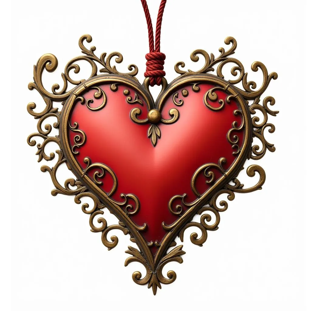 Free Intricate Heart Design Valentine's Day Tag