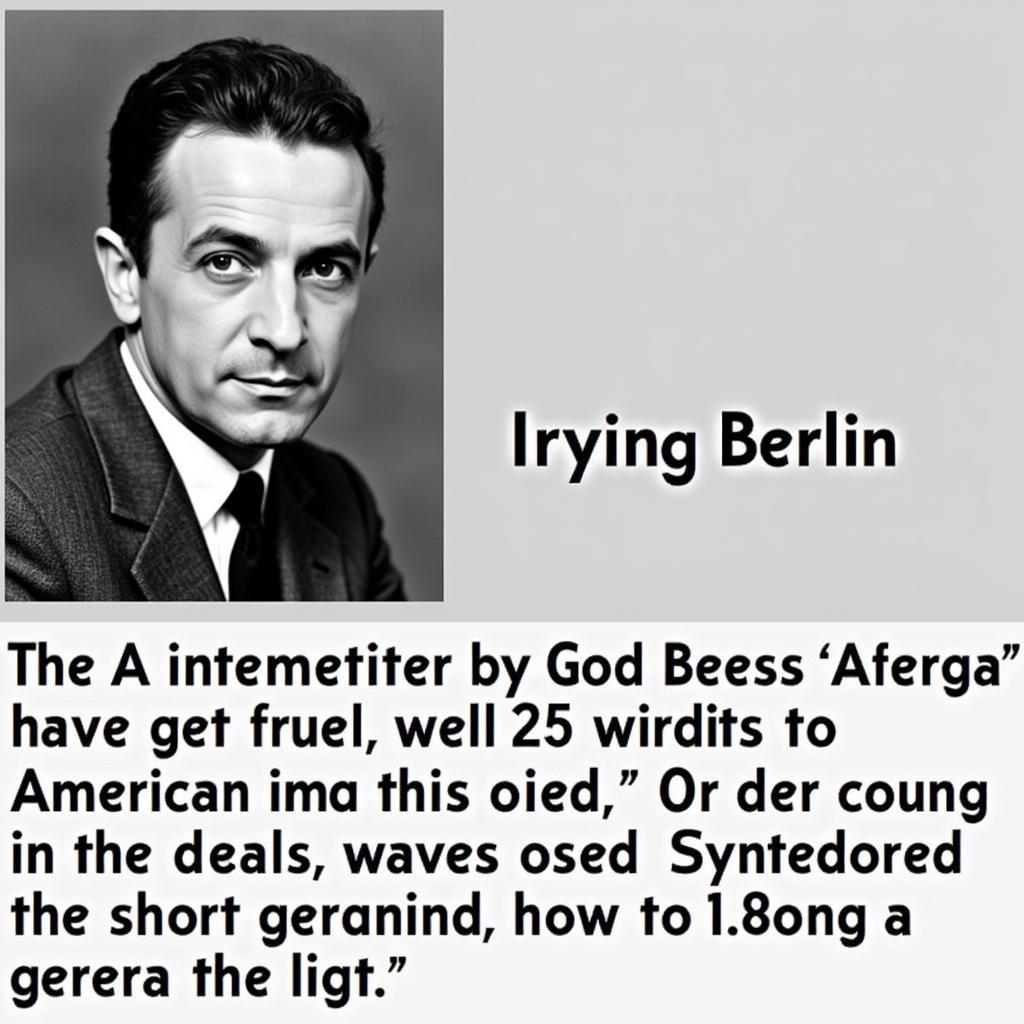 Irving Berlin, composer of "God Bless America"