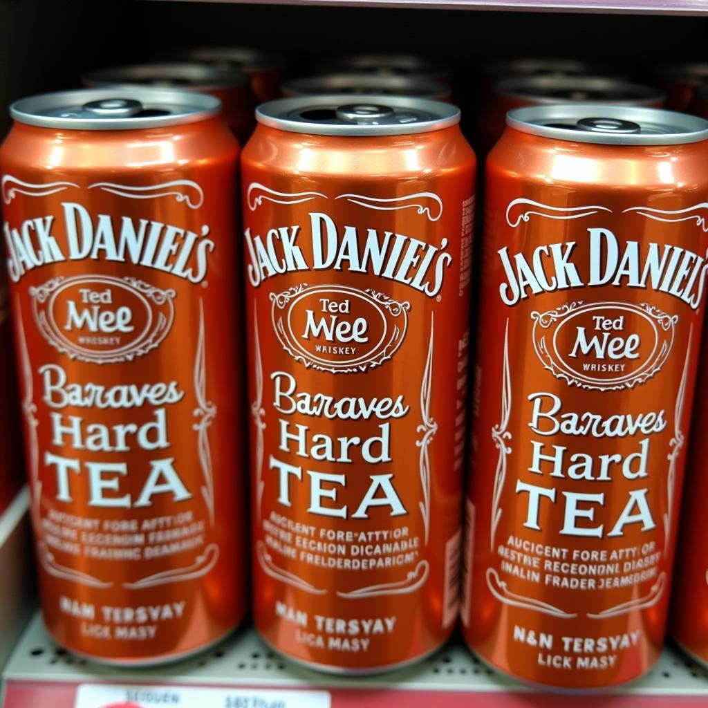 Cans of Jack Daniel's Hard Tea on display