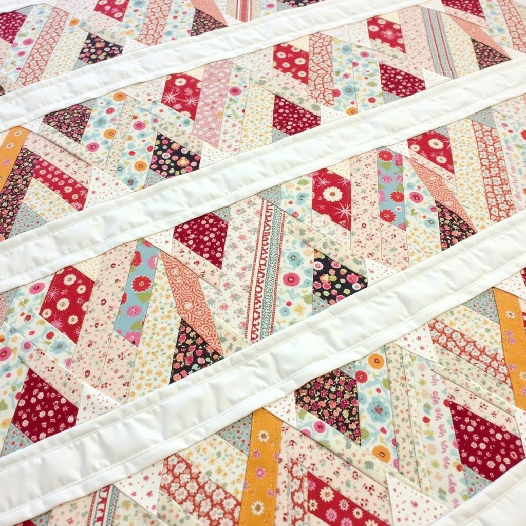 Jelly Roll Rail Fence Quilt