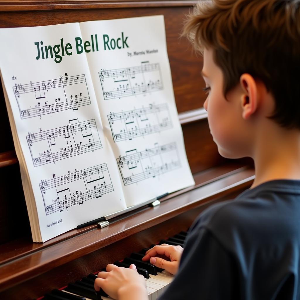 Jingle Bell Rock sheet music for piano beginners