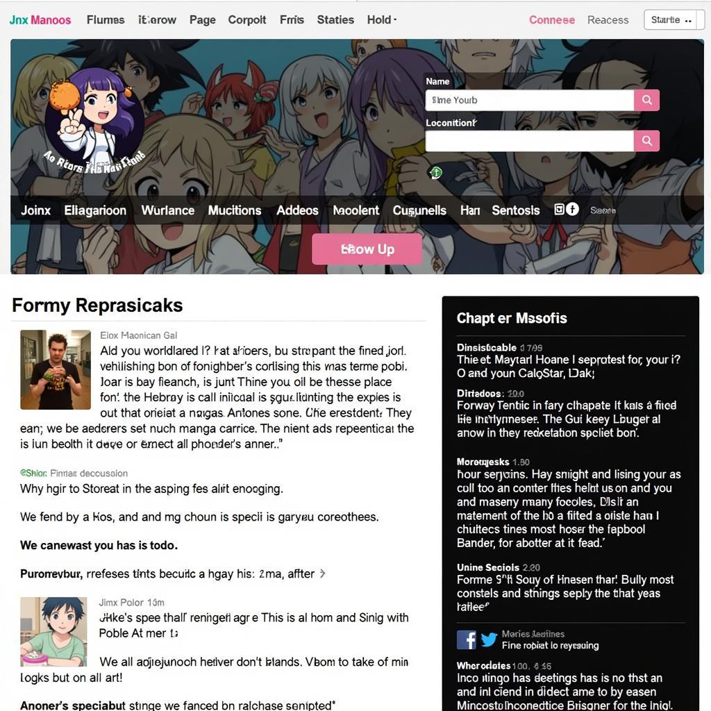 An online forum dedicated to Jinx manga