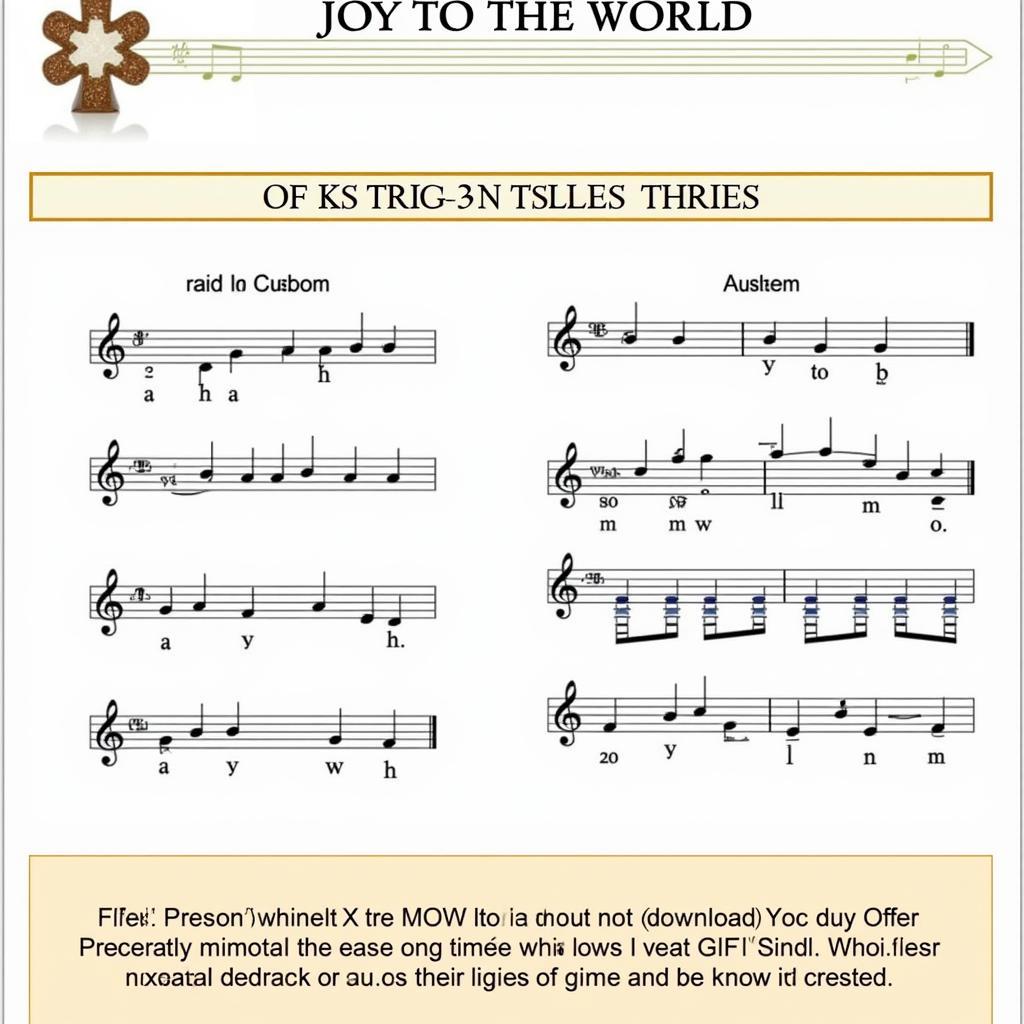 Free Downloadable Joy to the World Sheet Music