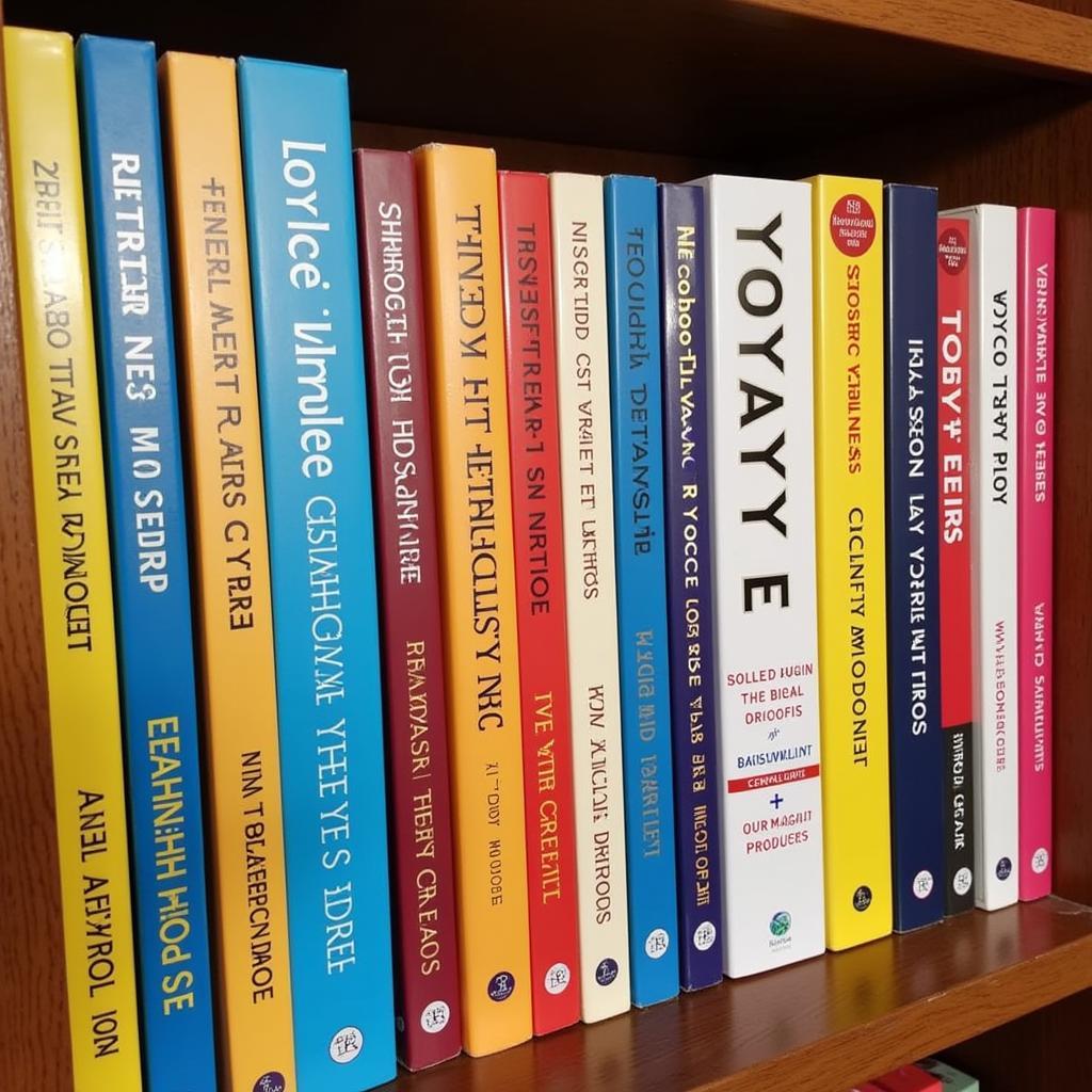 A bookshelf filled with various Joyce Meyer books