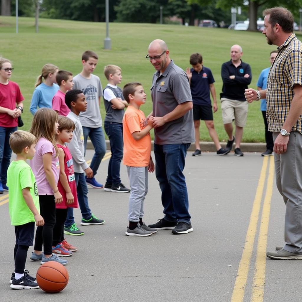 K of C Free Throw Contest Competition Scene