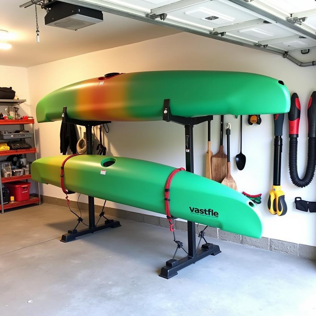 Kayak Storage Rack in Garage